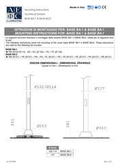 AEC ILLUMINAZIONE BASE BA/2 Mounting Instructions
