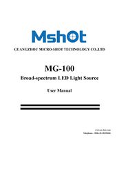 MshOt MG-100 User Manual