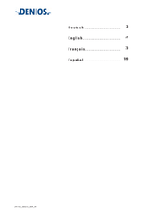 Denios Secu Ex Operating Instructions Manual