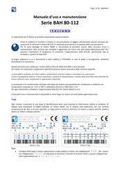 MGM BAH 80-112 Series Use And Maintenance