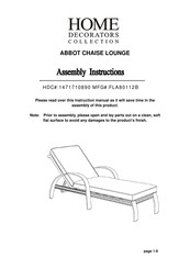 Home Decorators Collection FLA80112B Assembly Instructions Manual