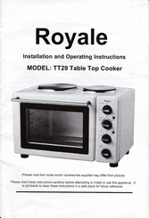 Royale TT29 Installation And Operating Instructions Manual