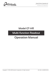 Geotech GT-HR Operation Manual