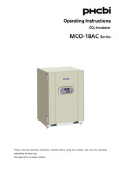 Phcbi MCO-18AC-PT Operating Instructions Manual