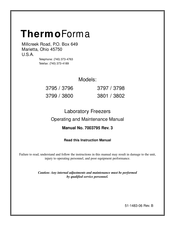 ThermoForma 3799 Operating And Maintenance Manual