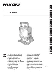 HIKOKI UB 18DC Handling Instructions Manual