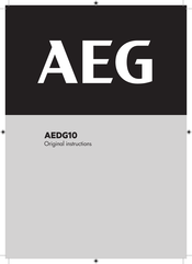 AEG AEDG10 Original Instructions Manual