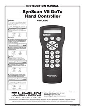 ORION TELESCOPES & BINOCULARS 07947d Instruction Manual