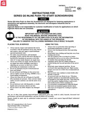 Ingersoll-Rand QS Series Instructions Manual