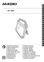 HIKOKI UB 18DD Handling Instructions Manual