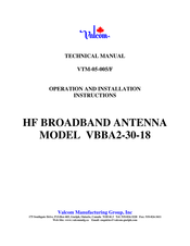 Valcom VBBA2-30-18 Technical Manual