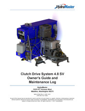 HydraMaster Clutch Drive System 4.8 SV Owner's Manual And Maintenance Logs