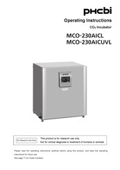 Phcbi MCO-230AICL-PE Operating Instructions Manual