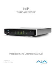AJA Io IP Installation And Operation Manual