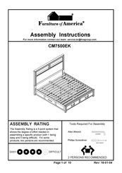 Furniture of America CM7500EK Assembly Instructions Manual
