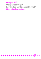 Telecom Octopus F50 Operating Instructions Manual