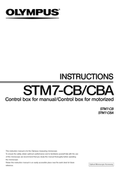 Olympus STM7-CBA Instructions Manual