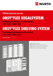 Würth ORSY Flex 500 Operating Instructions Manual
