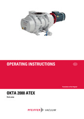 Pfeiffer Vacuum OKTA 2000 ATEX Operating Instructions Manual