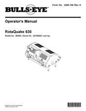 Toro Bullseye RotaQuake 630 Operator's Manual