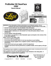Lopi ProBuilder 36 CF GSB2 Owner's Manual