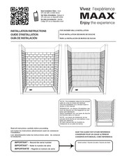 Maax Vivez Installation Instructions Manual