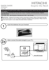 Hitachi 40HBD06U Quick Manual
