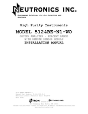 Neutronics NTRON PERCENT 5124BE-N1-WO Installation Manual