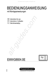 Kuppersbusch EMWG8604.0E Instructions For Use Manual