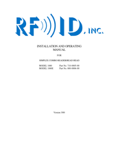 RFID SIMPLEX COMBO 1880E Installation And Operating Manual