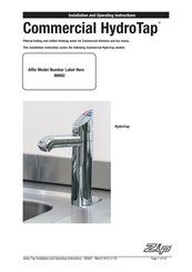 Zip Commercial HydroTap 86682 Installation And Operating Instructions Manual