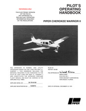 Piper CHEROKEE WARRIOR II Pilot Operating Handbook