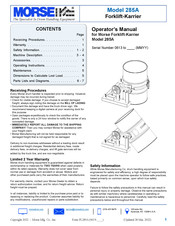 morse 285A Operator's Manual