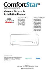 Comfortstar CHF12CA(I) Owner's Manual & Installation Manual
