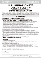 Polygroup COLOR BLAST SPIRAL TREE Owner's Manual