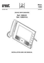 urmet domus 2VOICE/1083/41A Installation And Use Manual