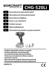 Worcraft PROFESSIONAL CHG-S20Li Instruction Manual