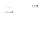 IBM Universal Tape Library User Manual