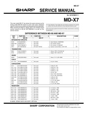 Sharp MD-X7 Service Manual