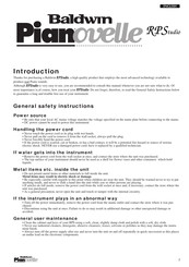 Baldwin Pianovelle RPStudio Manual