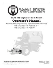 Walker H10 Operator's Manual
