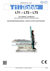 chinesport TILTTable LT1E22 Use And Maintenance Manual