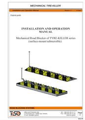 Tiso TYRE-KILLER Series Installation And Operation Manual