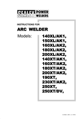 Sealey POWER WELDERS 140XL/AK1 Instructions Manual