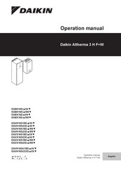 Daikin Altherma 3 H W-EABX-D9W7 Operation Manual