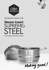 OBH Nordica Steam Insert SUPREME STEEL Manual