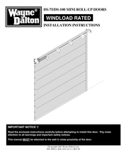 Wayne-Dalton DS-100 Installation Instructions Manual