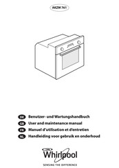 Whirlpool AKZM 761 User And Maintenance Manual