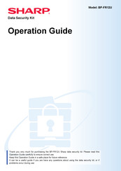 Sharp BP-FR12U Operation Manual