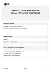 Spin ATF 4500 Manual For Use And Maintenance